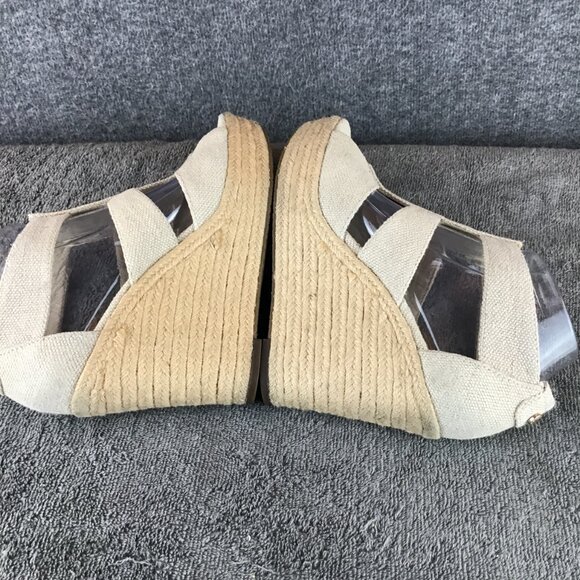 Michael Kors Damita Beige Wedge Sandals Sz 8 - Picture 6 of 14